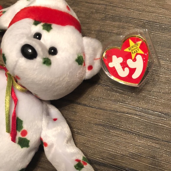 TY Beanie Baby 1998 Holiday Teddy - RETIRED - With Tag Protector and case - Picture 7 of 7